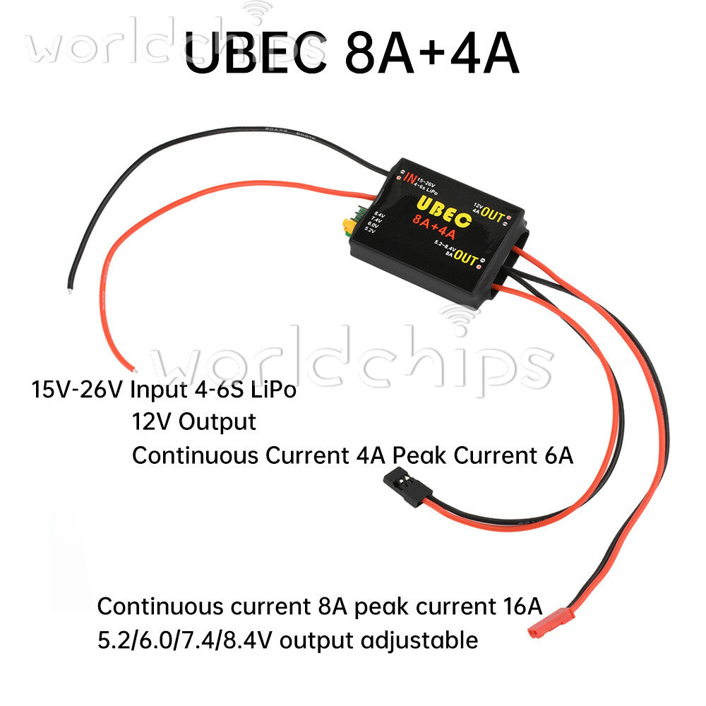 2S-8S 6-36V UBEC-8A BEC & DUAL UBEC Servo Independent Power Supply Module RC Car