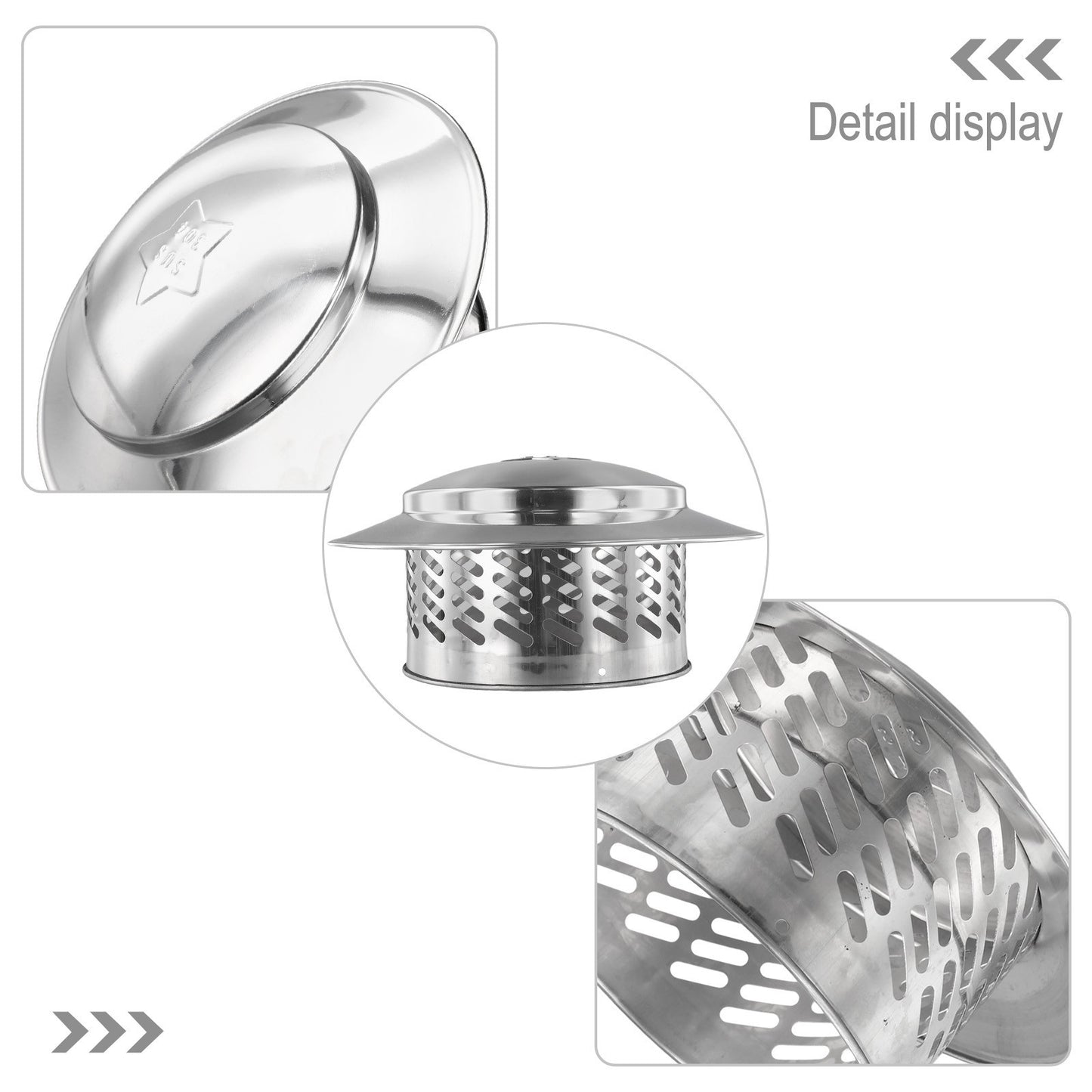 Rain Cap for Roof Vents Chimney Pipes Flue Pipes Prevent Leaves Rain Snow