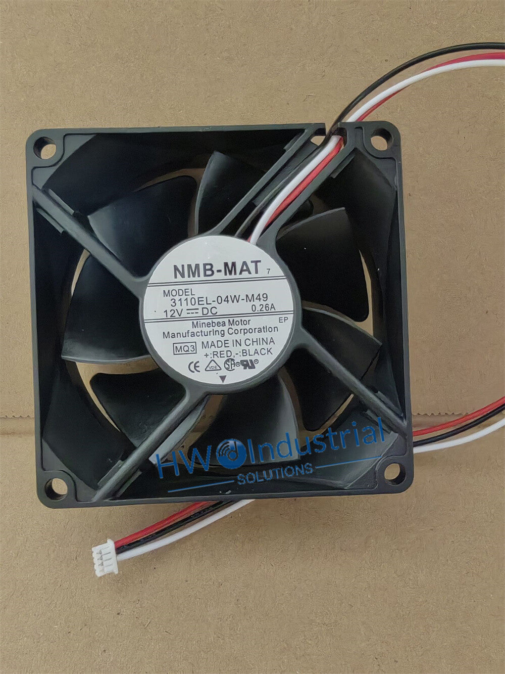 1 pcs NMB Fan 3110EL-04W-M49 DC12V 0.26A 8025 8cm 3 wire cooling fan