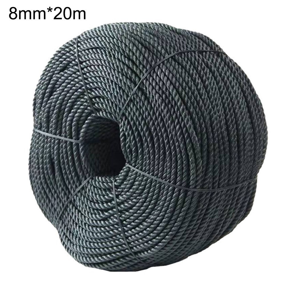 Strong Black Rope for Bundling and Securing 20m High Density Polyethylene