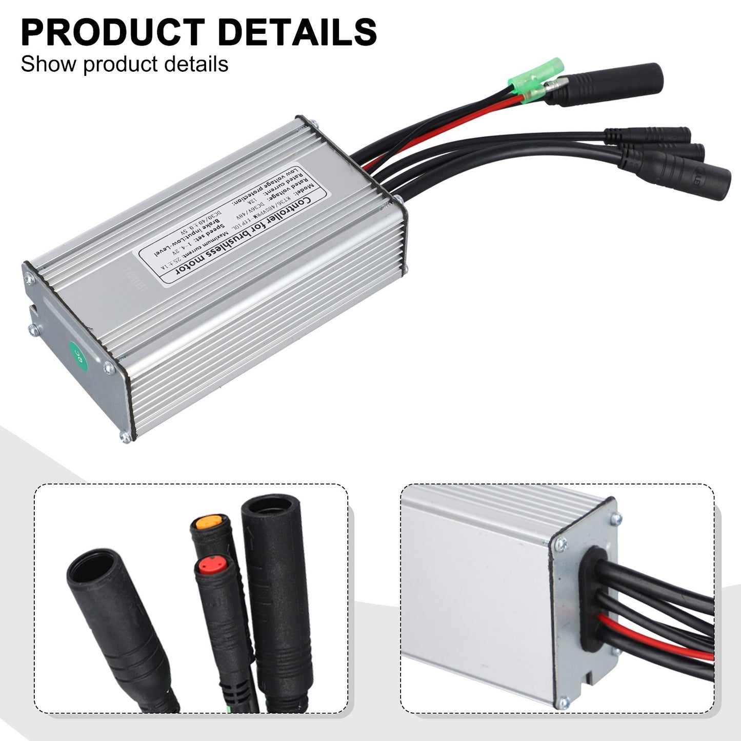 36/48V KT-25A E-bike Waterproof Controller W/Lightline For 750W Brushless Motor