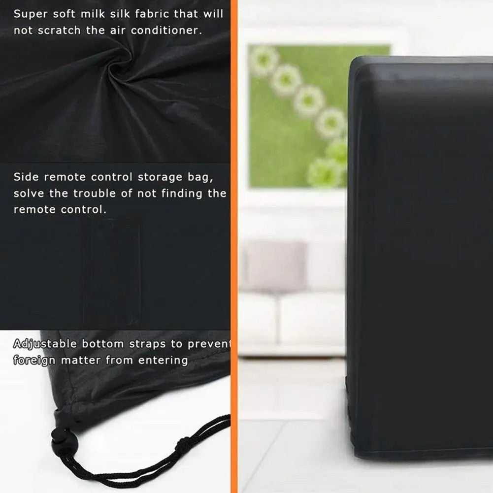 Proper Fit and Durability Portable Air Conditioner Unit Cover in Black