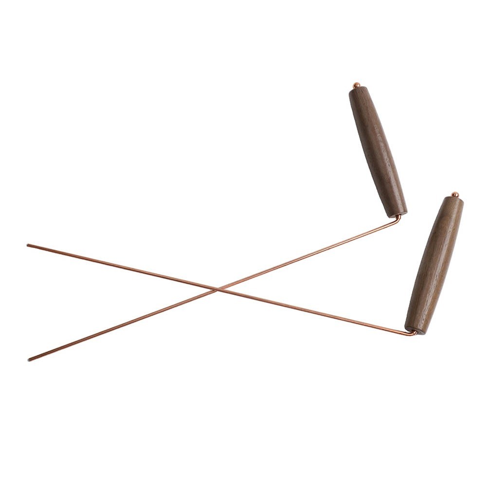 Copper and Walnut Dowsing Rods Kit with Elegant Design for Enthusiasts