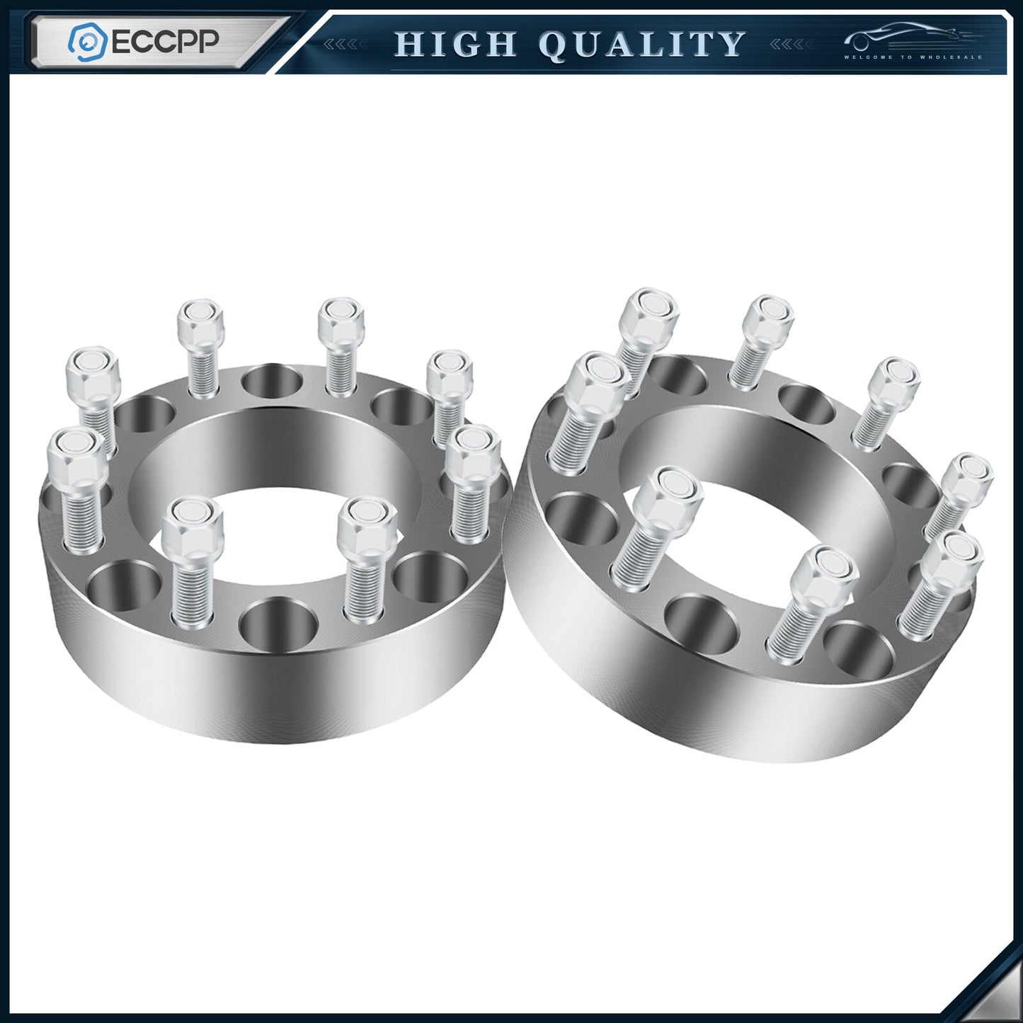 2X 8x170 Wheel Spacers 2 inch For Ford F250 F350 Super Duty with 14x2 Studs Only