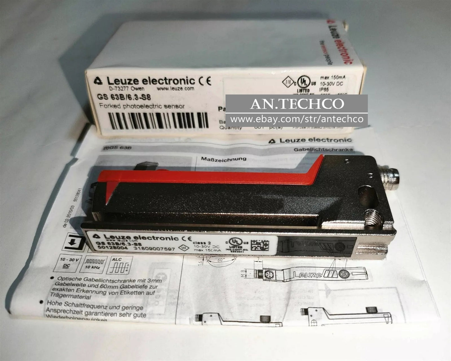 1 pcs LEUZE GS63B/6.3-S8 50128004 sensor