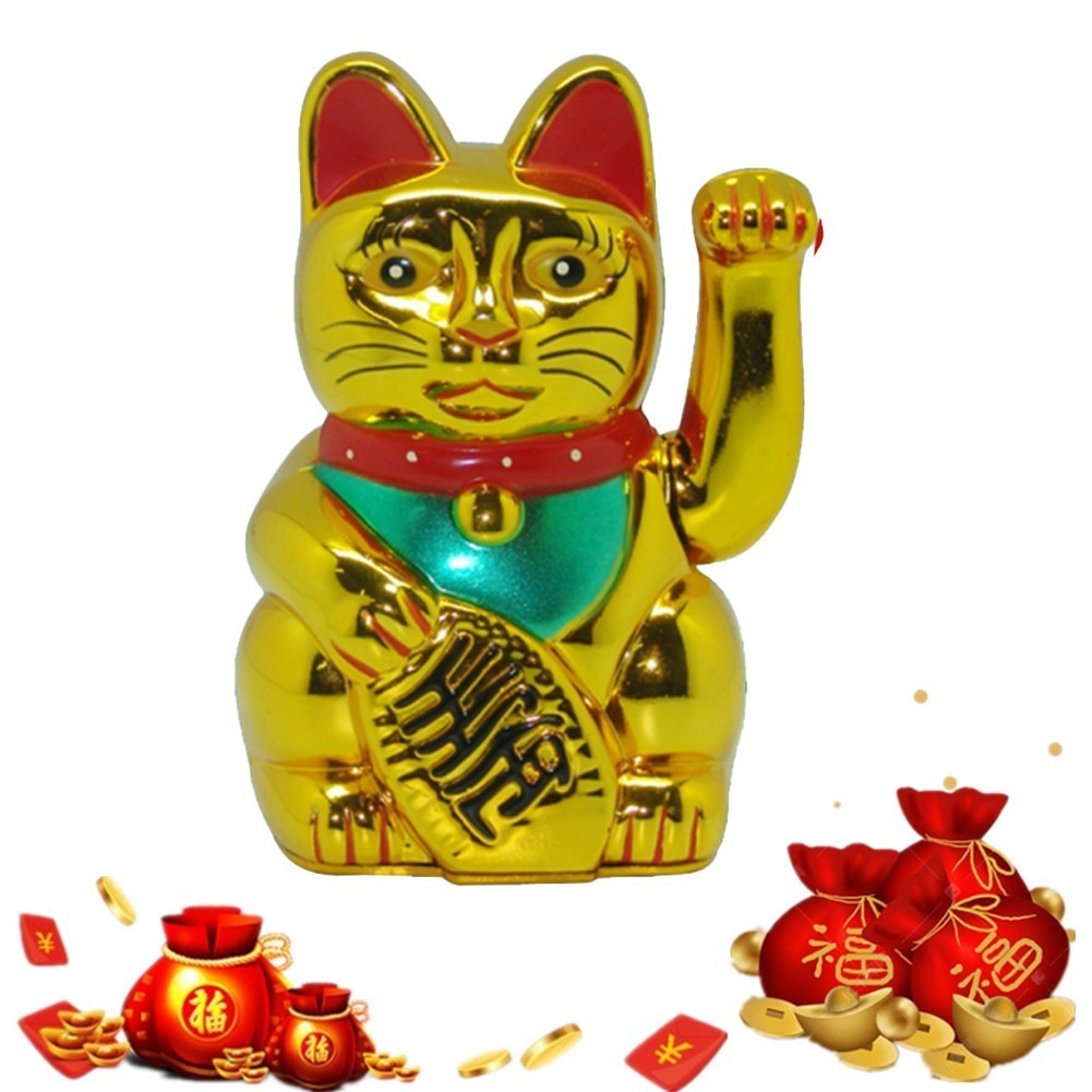 Lucky Cat Cashier  Store Opening Charm Rifeng 6 inch Electric Waving Cat