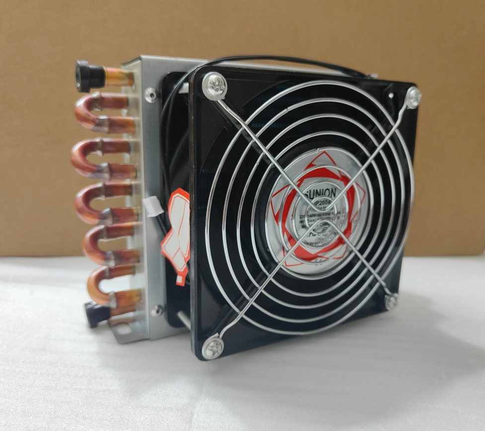 Refrigerator condenser 7mm copper tube aluminum fin 2*6*133 with 120MM fan