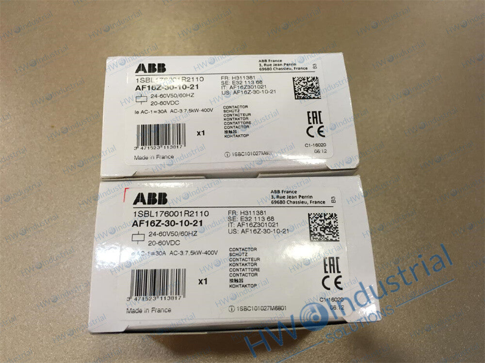 1/Piece AF16Z-30-10-21 ABB contactor Coil voltage 24-60V