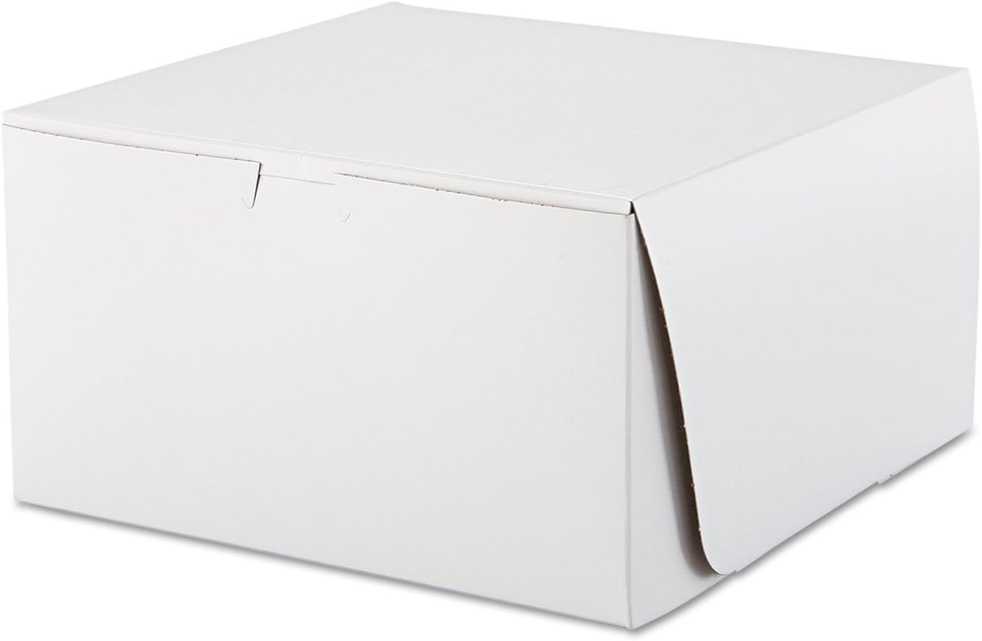 White Non-Window Bakery Box, 10x10x5.5 Inch, Case of 100 - Recyclable