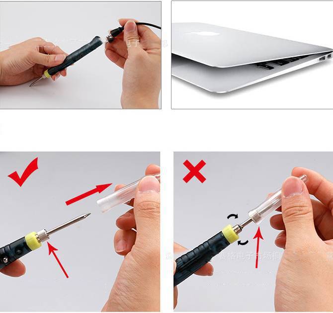 Mini Portable PIR Switch 5V 8W USB Soldering Iron Kit for Field Work Repair Use