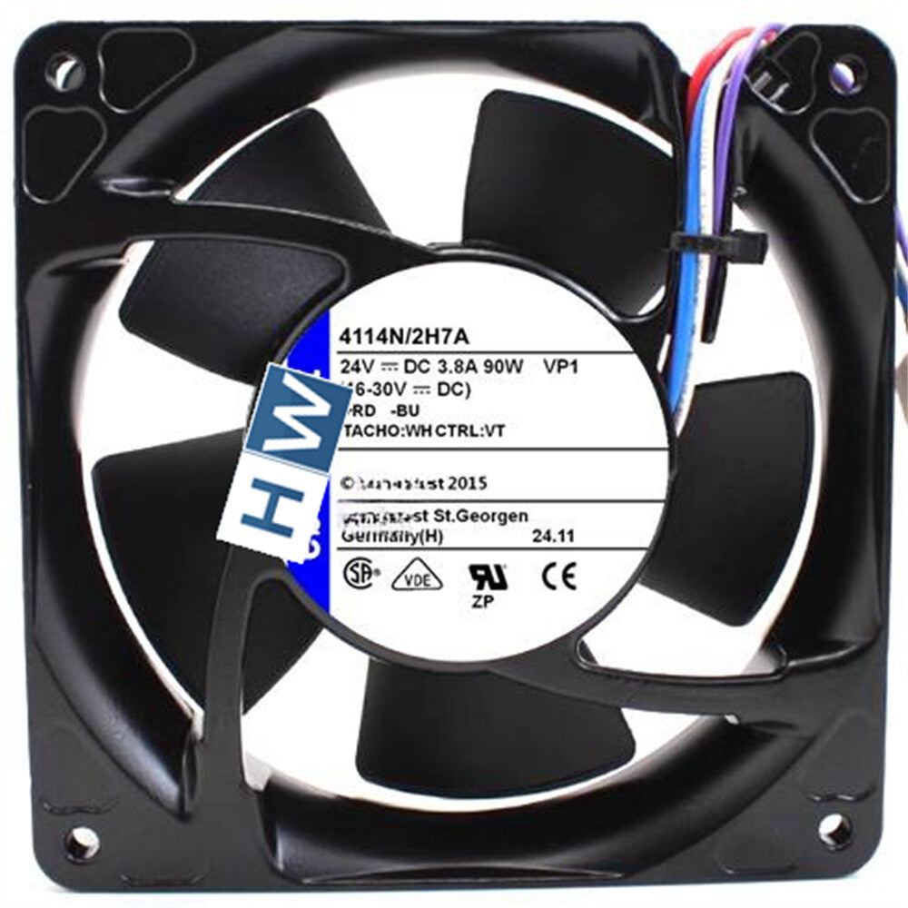 1/piece 4114N/2H7A 12038 24V 3.8A 90W Aluminum Frame Cooling Fan