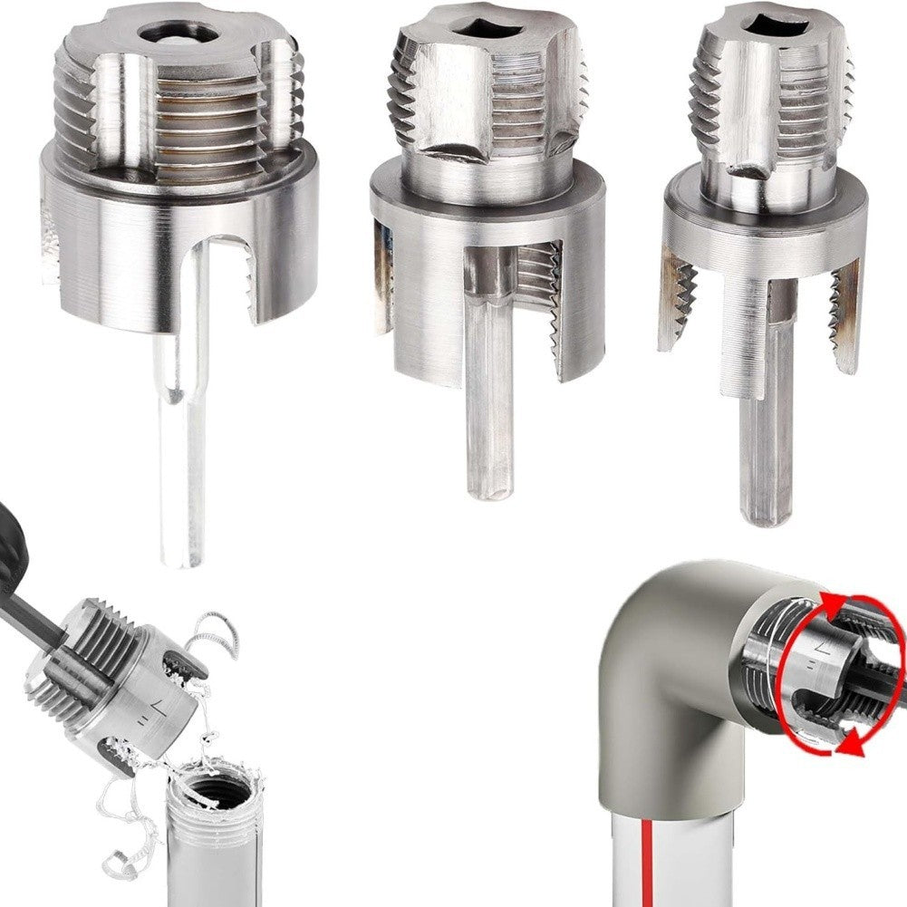 Pipe Threading Repair Tool Kit with Extraction Function for Various Pipe Types