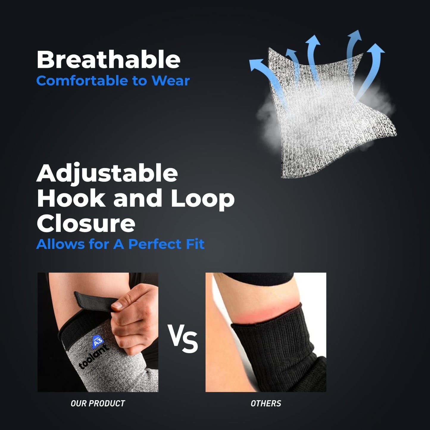 Cut Resistant Farmers Sleeves with Thumb Hole, Arm Protectors for Thin Skin and