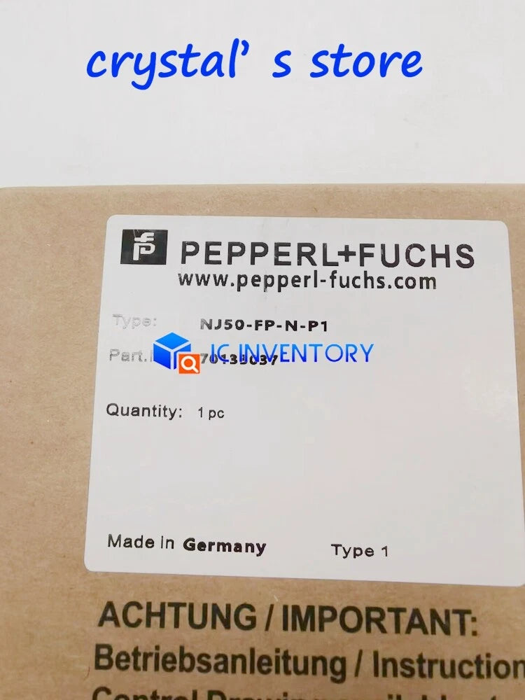 1PCS  Pepperl+ Fuchs NJ50-FP-N-P1 Block Inductive Proximity Sensor #P