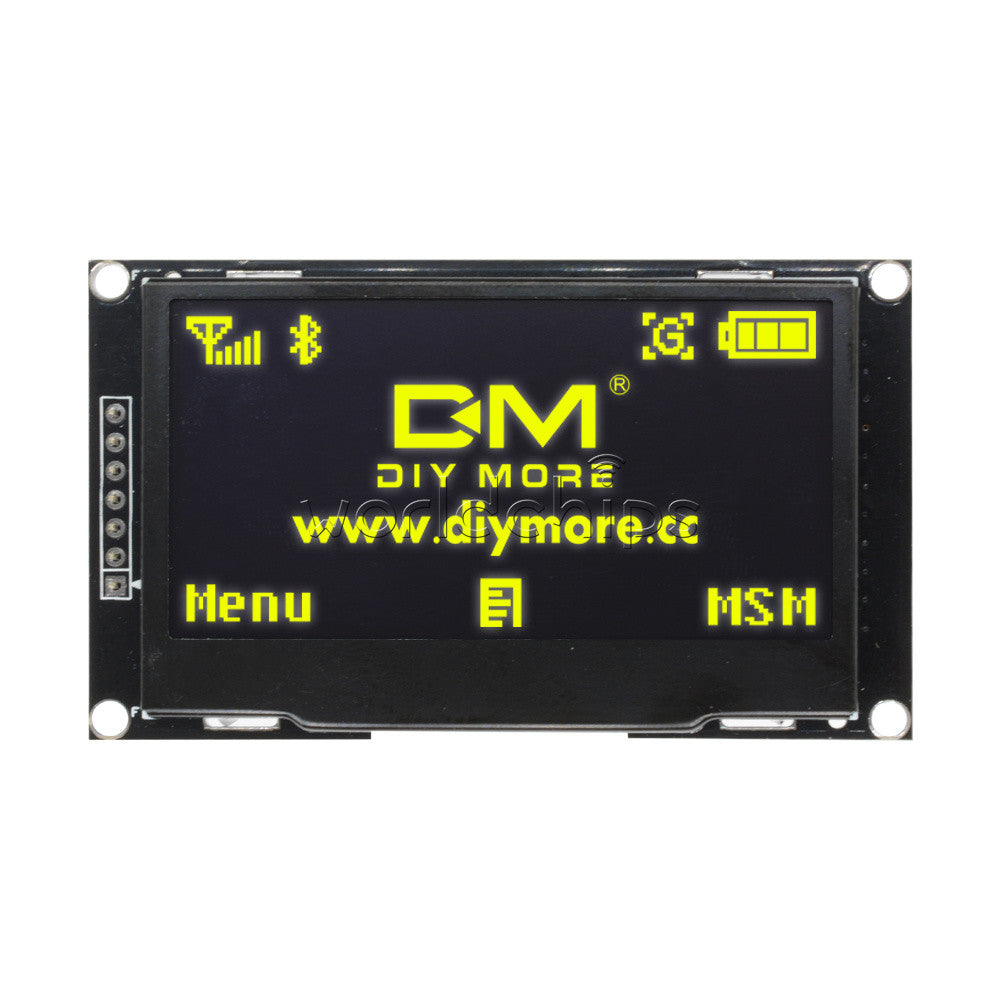 2.42" Yellow 128X64 OLED LCD Display 12864 I2C SPI Serial Module for Arduino