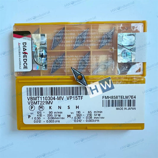 10piece/Box VBMT110304-MV VP15TF Mitsubishi CNC Inner Hole Boring Machine Blade