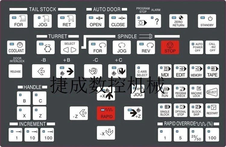 CNC Lathe Operating Membrane Key Sheet Overlay For Hyundai Kia Wia Kiaturn SKT