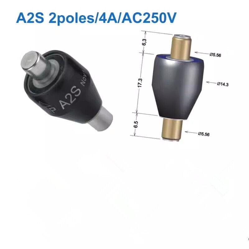 1pcs Asiantool Mercury Conductive Slip Ring A2S 2Poles 4A Rotary Connector
