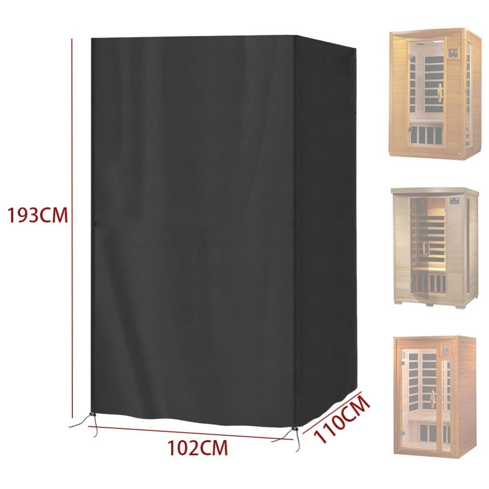 Heavy Duty Sauna Cover Outdoor Fit 2 Person Infrared Saunas with Drawstring