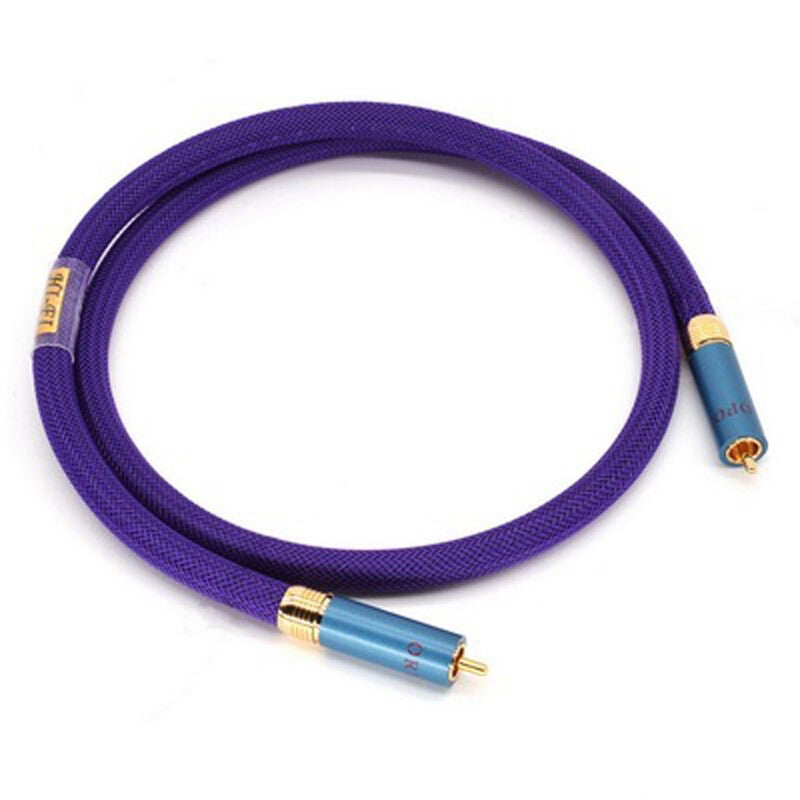 1Pc 1m Ortofon 8N OFC Coaxial AV Amplifier Subwoofer Cable RCA Head Signal Line