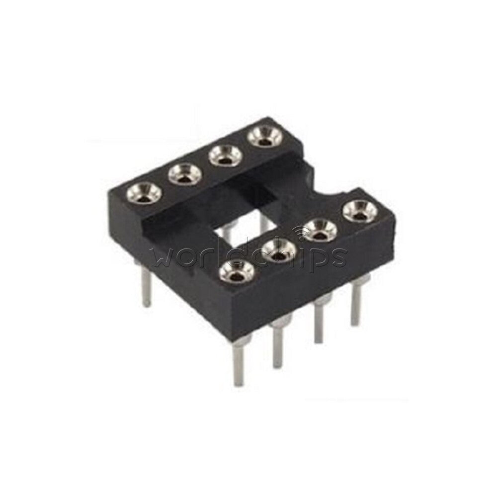 100PCS 8/14Pin DIP SIP Round IC Sockets Adaptor Solder Type Gold Plated Machined