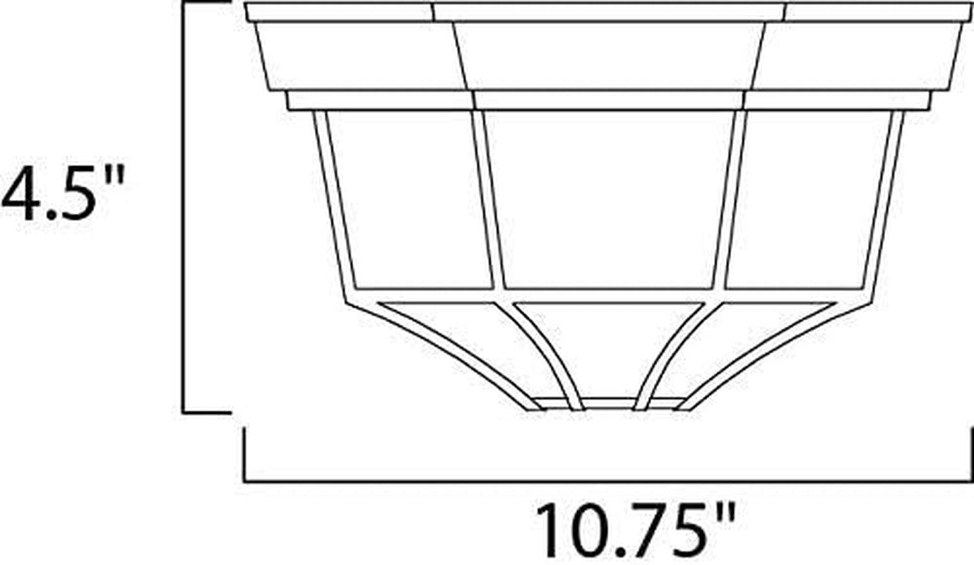 1020WT Crown Hill LED Light Bulb Compatible Aluminum Frosted Glass Outdoor Flush