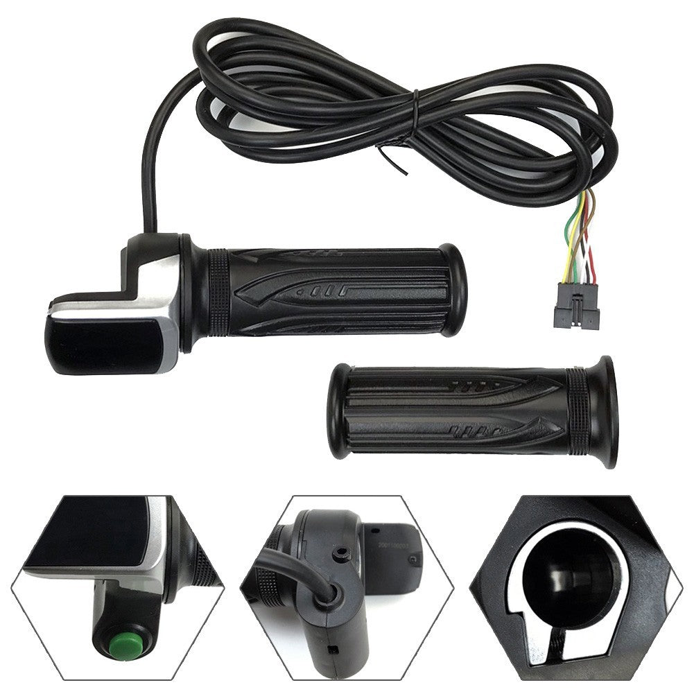 Throttle Handle Handlebar Grip Biking Outdoor 6 Wire ABS+Rubber About 300g