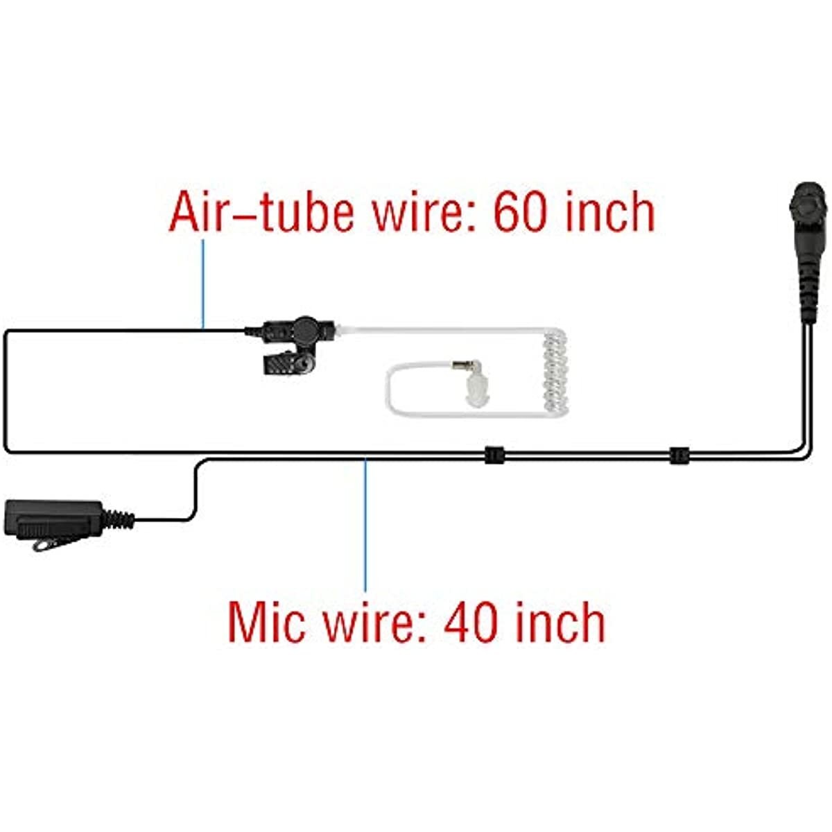 PD782 Earpiece Headset for Hytera Radio PD702 PD780 PD700 PD752 Walkie Talkie