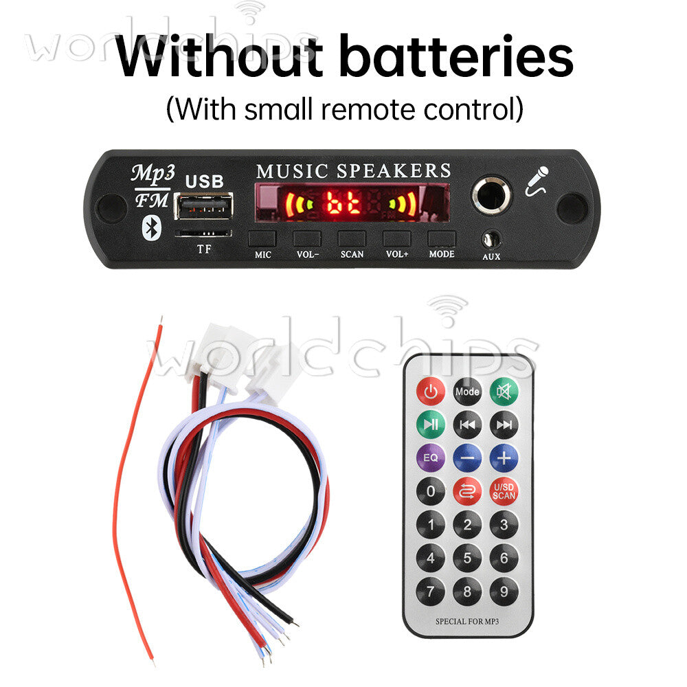 2*80W Amplifier MP3 Player Decoder Board Wireless Bluetooth Car Audio FM Radio