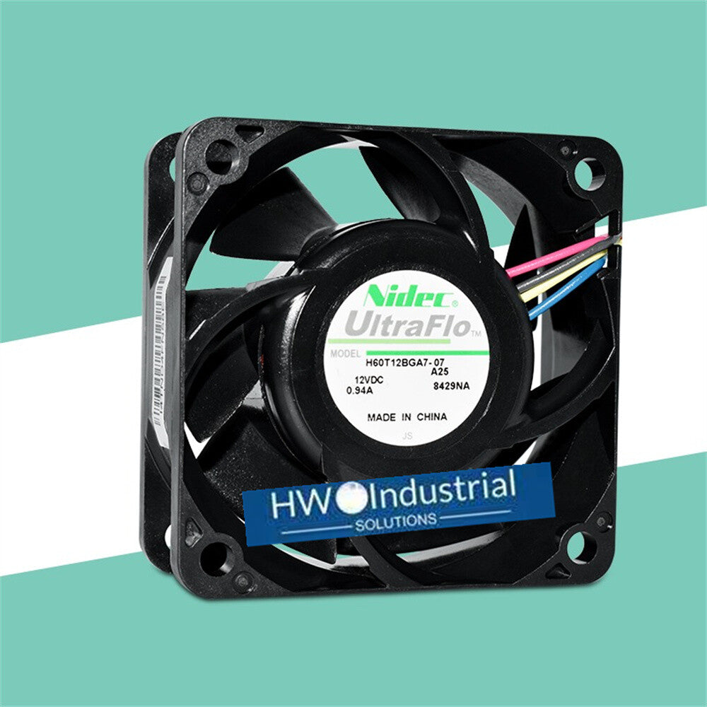 1/piece Nidec H60T12BGA7-07 6025 12V 0.94A 4-wire PWM Temperature Cooling Fan