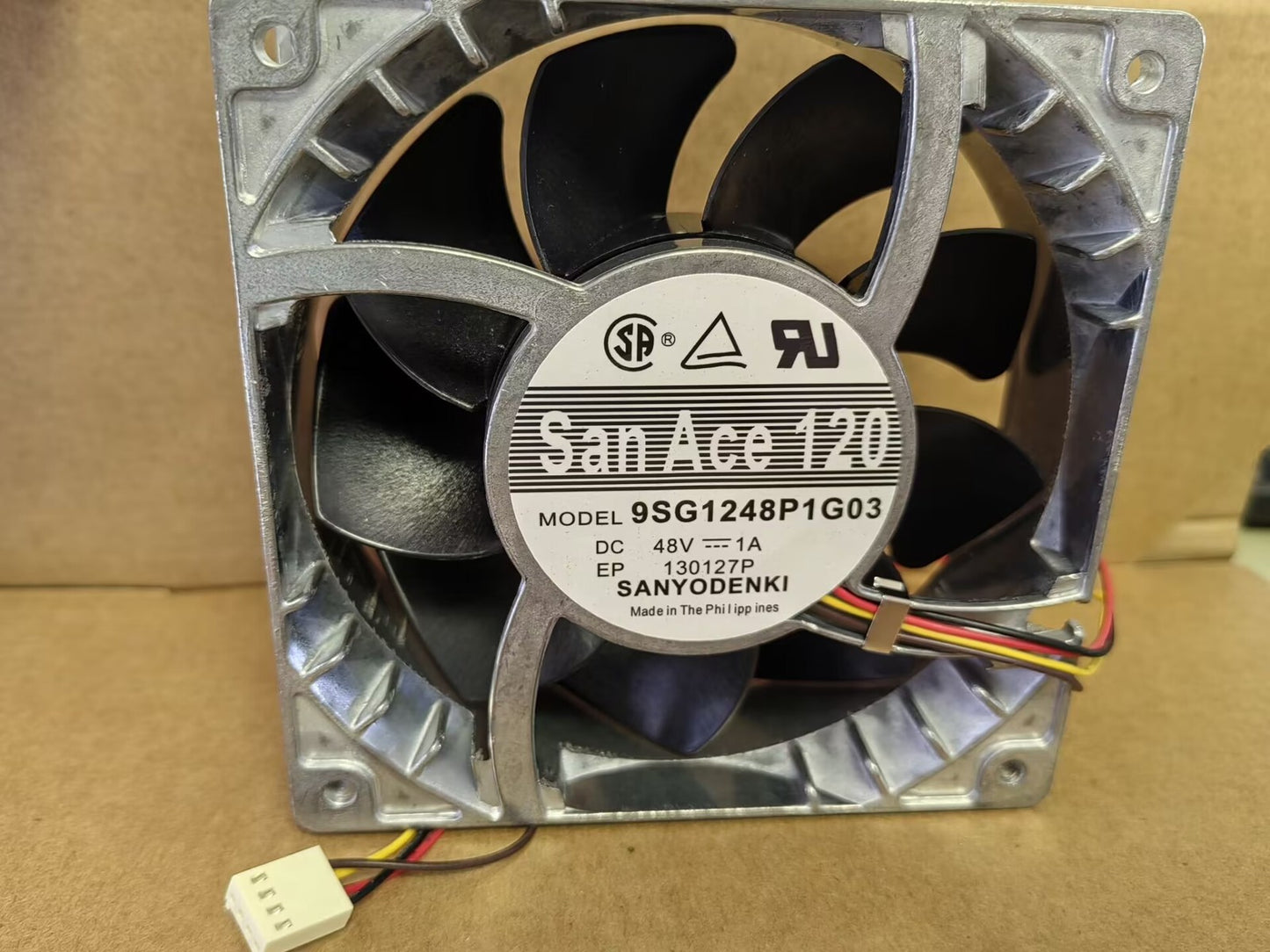 1 PCS Sanyo Fan San Ace 120 9SG1248P1G03 DC48V 1A 12CM 12038 4 Wire cooling fan