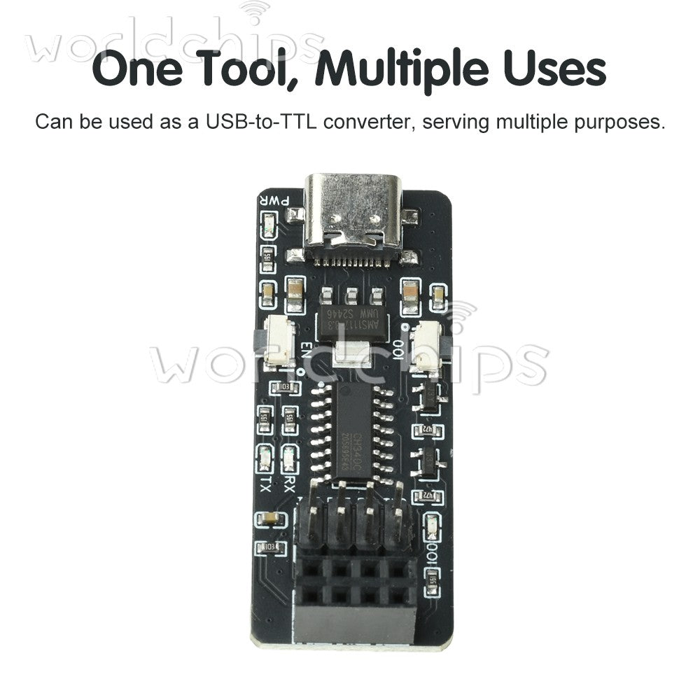 5pcs ESP-01S ESP8266 Serial WiFi Module Adapter Program Download Debugging Board