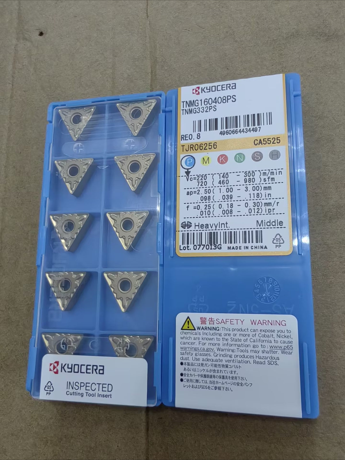 10pcs/Box Kyocera TNMG160408PS CA5525 TNMG332PS Carbide Inserts Turning Blade