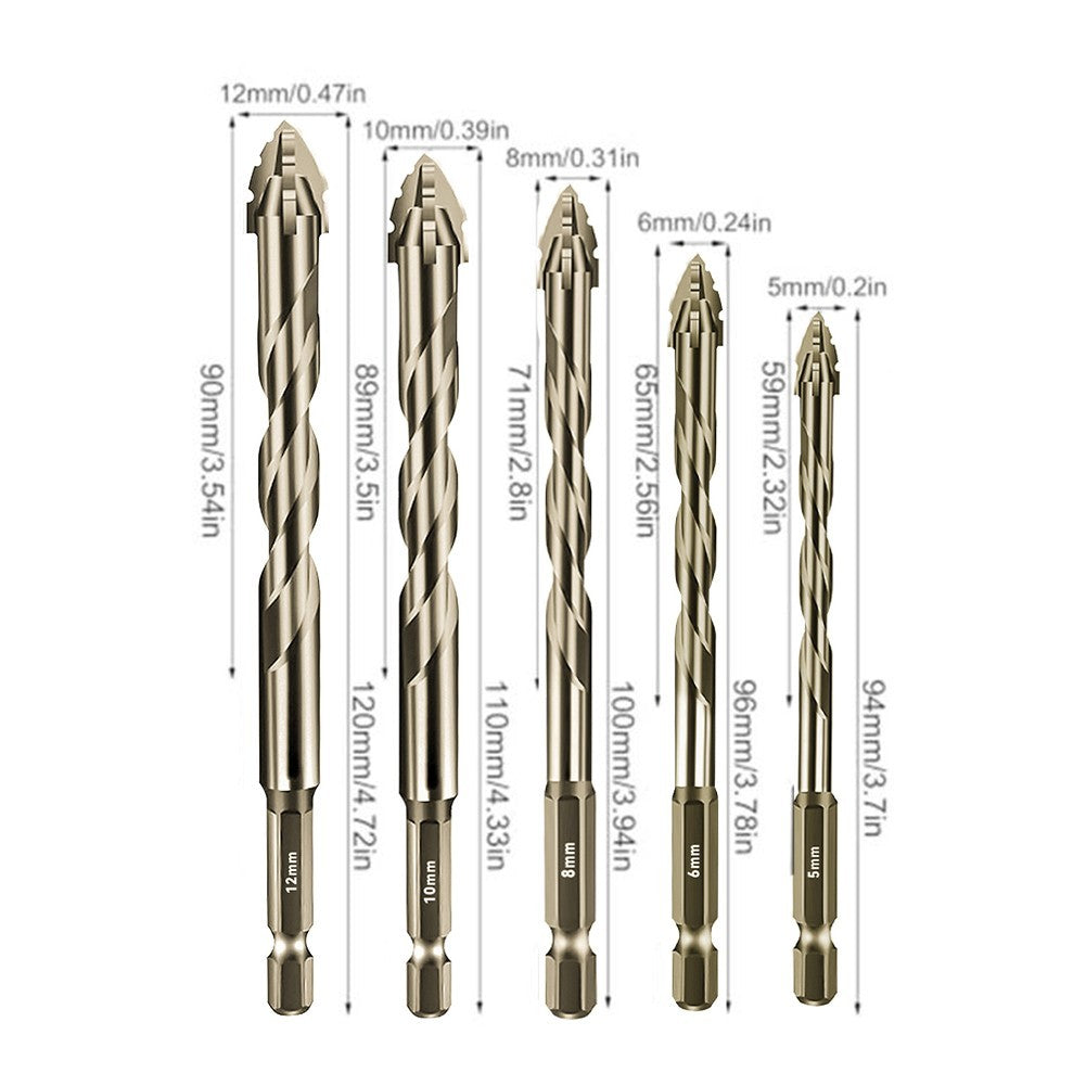 Eccentric Drill Bits 10 Piece Set for Efficient For Wood and Metal Drilling
