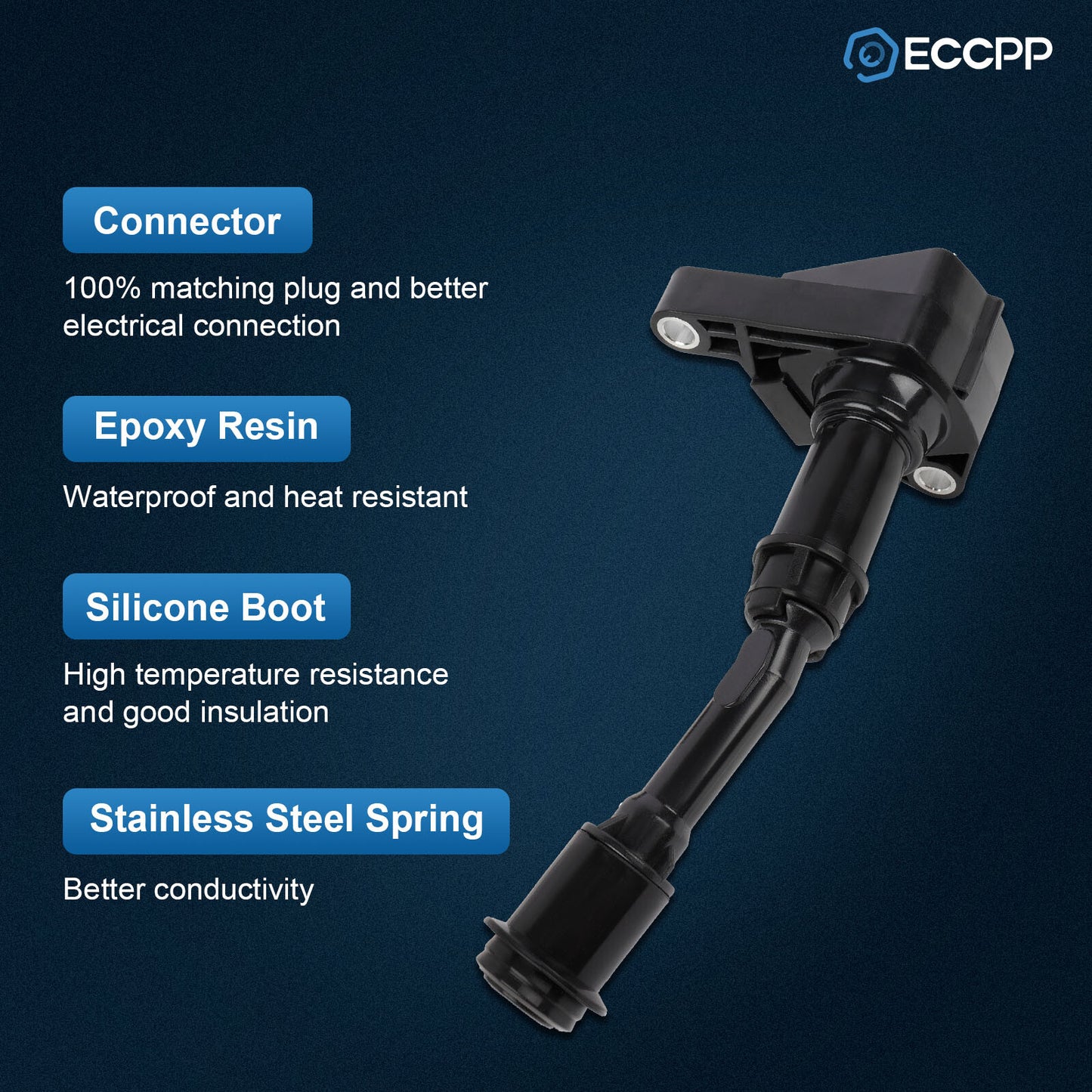 ECCPP 4 Ignition Coils For 2017-2019 Ford Escape 2014-2020 Ford Fusion 1.5L L4