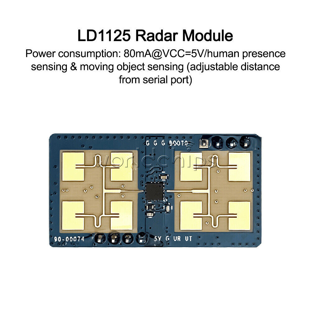 HLK-LD1125H DC3.3-5V 24G Microwave Radar Sensor Detection Human Motion Module