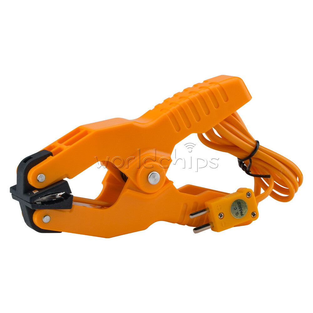 HT-05 Temperature Test Clamp Lead Clip K-Type Probe Thermocouple Pipe Clamp US