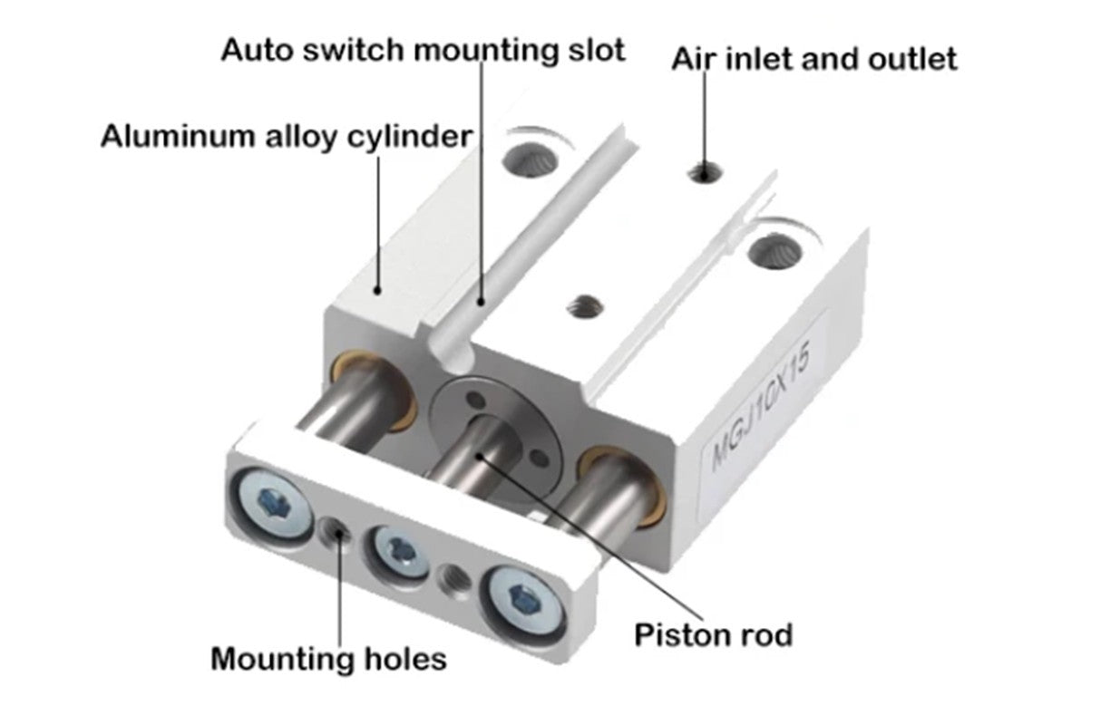 1pc MGJ6-4 Mini with slate tongs three axle pneumatic piston cylinder