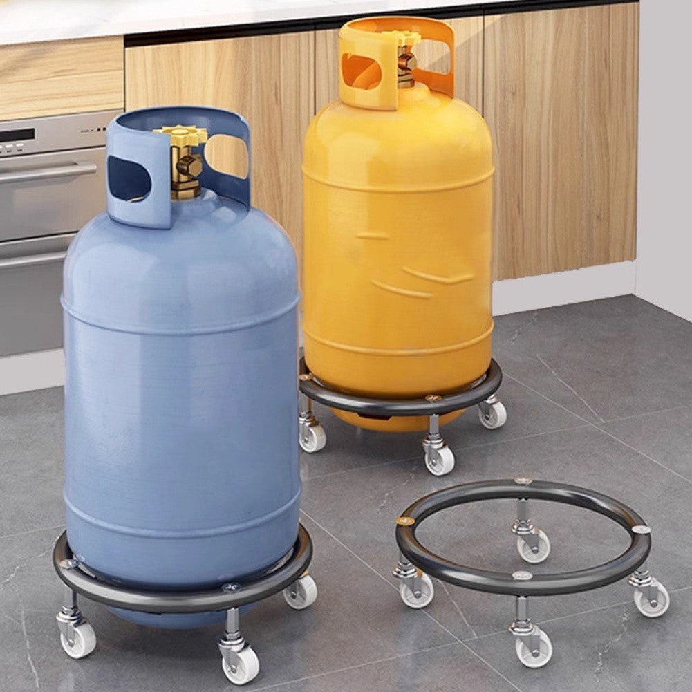 Portable Propane Tank Dolly with Stainless Steel Frame and Brake Wheel System