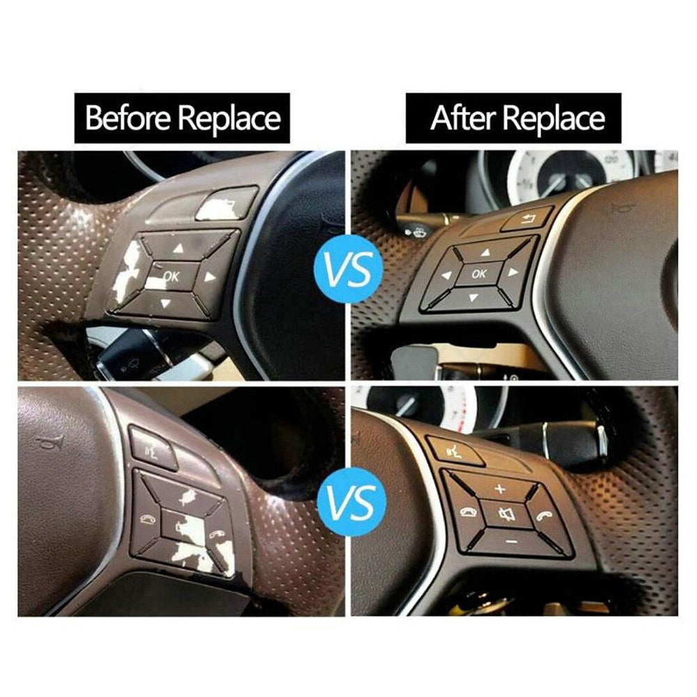 Brown Steering Wheel Switch Buttons For Mercedes W204 W212 C200 E260 E320 GLK260