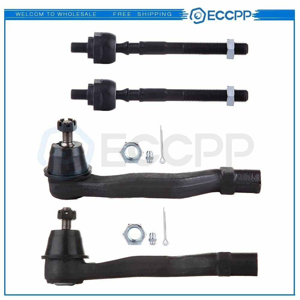 4PCS Front Inner and Outer Tie Rod Links Kit For 1996-2000 Honda  Civic