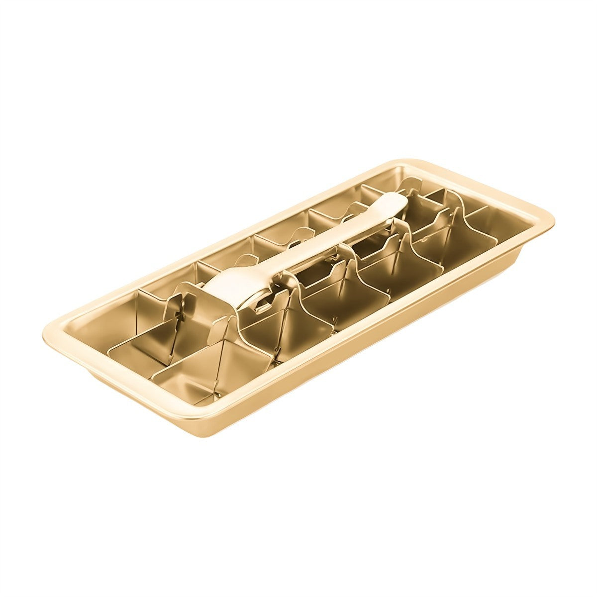Stainless Steel Ice Cube Maker Tray 18 Slot Removable with Easy Lever Release