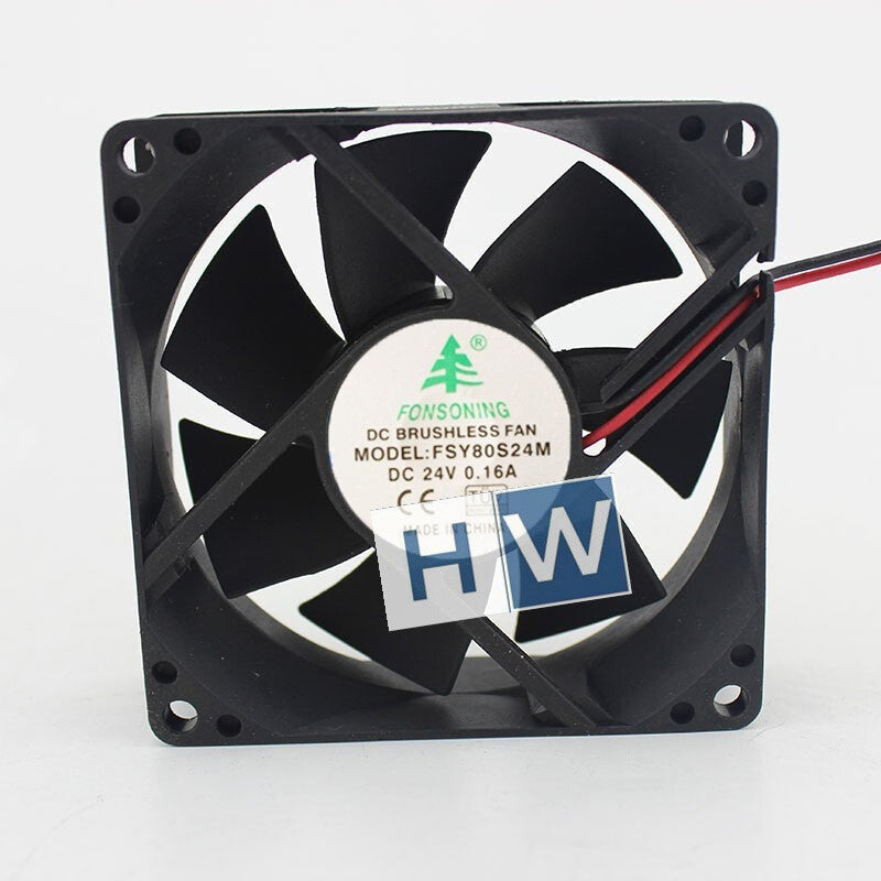 1PC FONSONING 8025 DC24V 0.16A FSY80S24M Cooling Fan 2-wire
