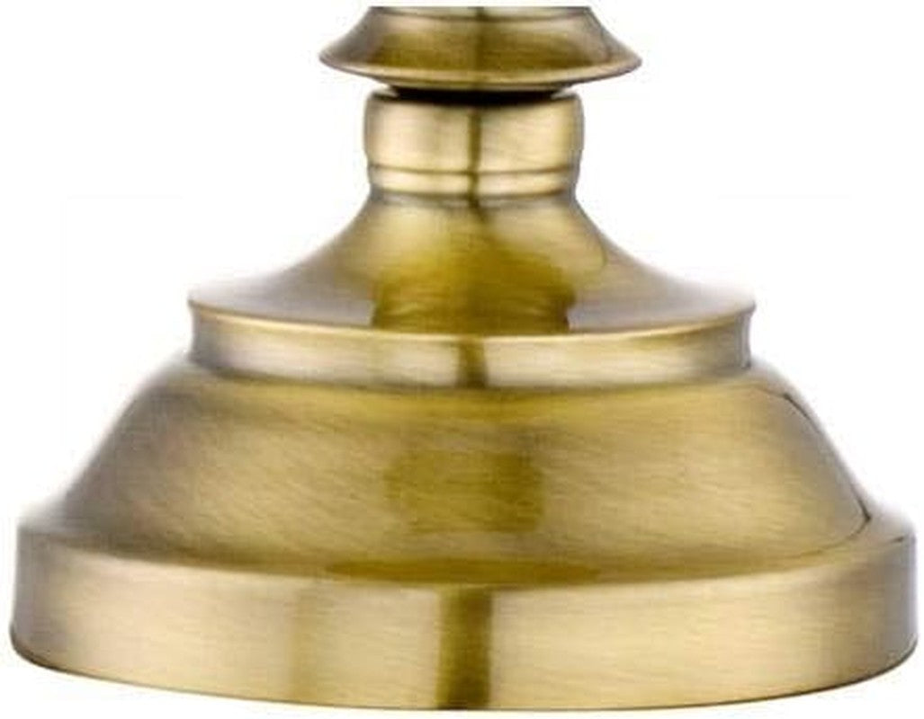Traditional Table Lamp, 26 Inch, Antique Brass - Drum Shade, Bedroom Decor