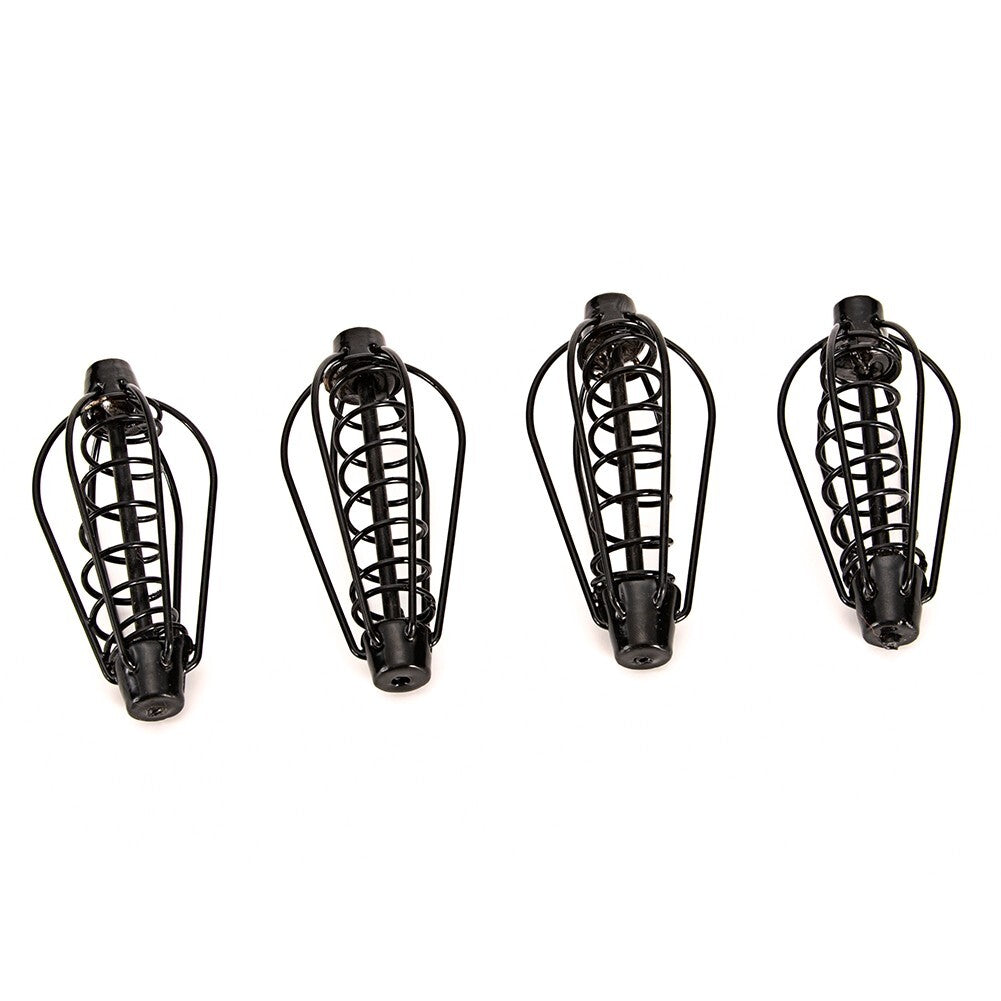 Carp Fishing Feeder 4 Sizes Bait Cage Black Spring Sinker Swim Feeders 10pcs