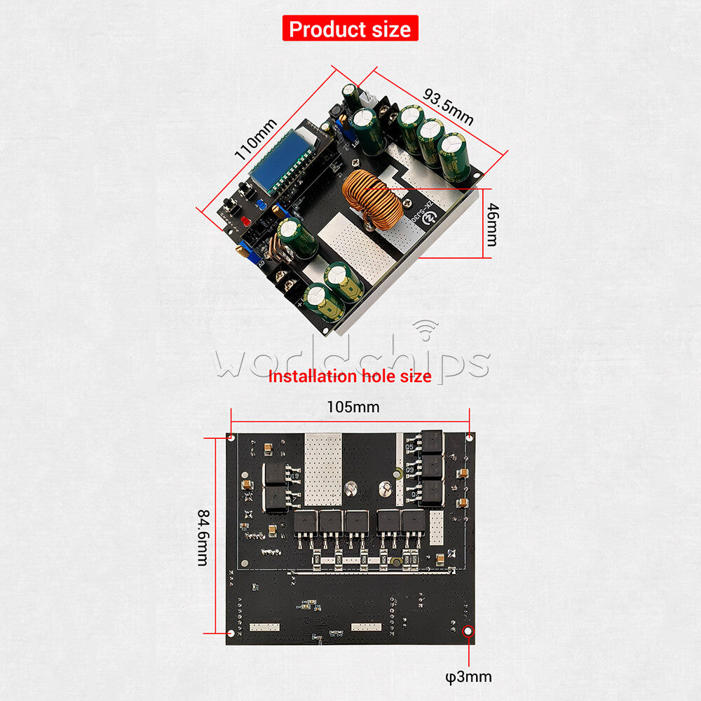 ZK-SJ30 700W Automatic Boost Buck Power Supply Module DC 6-80V to 1.3-78V 30A