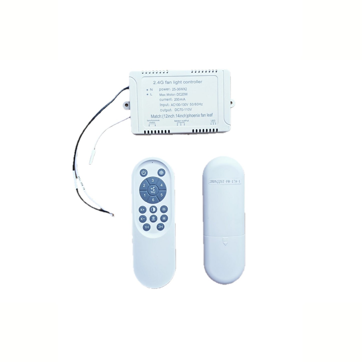 User Centric 24V Fan Light with Remote Control and Custom Brightness Settings