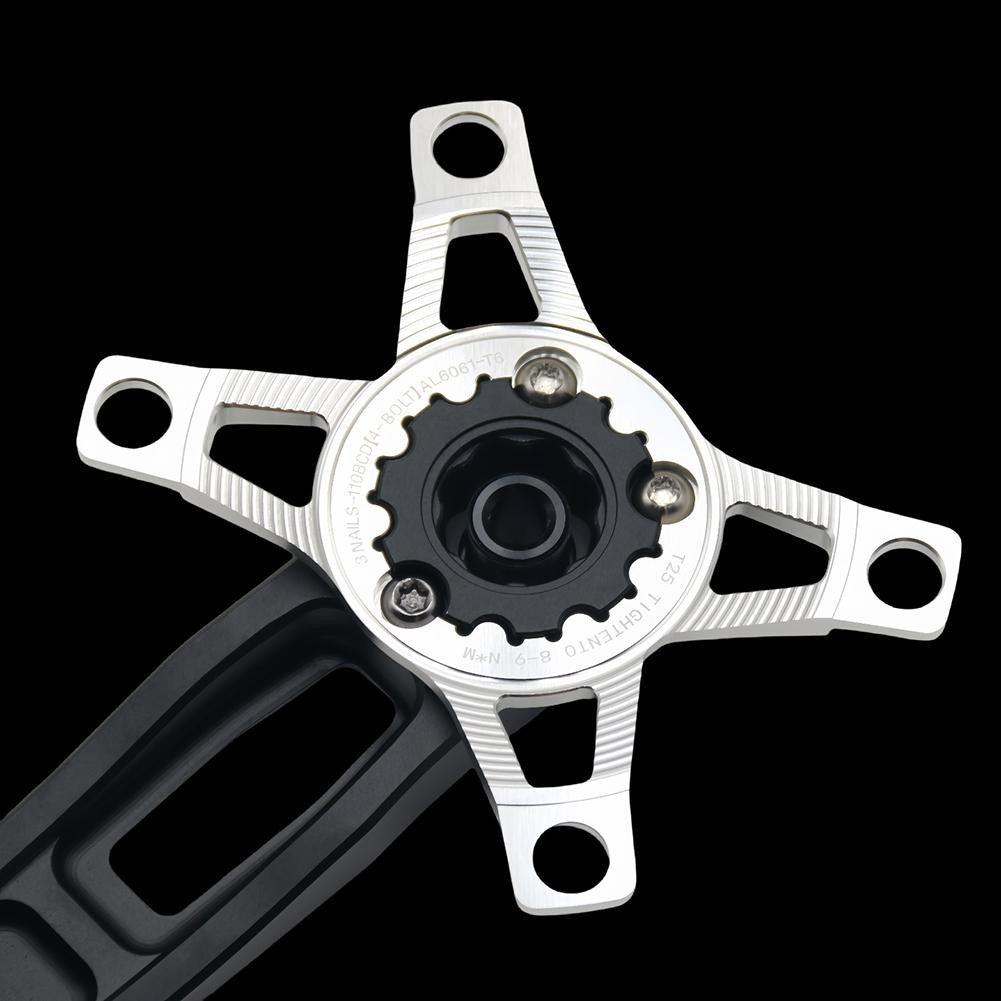 Aluminum Chainring Adapter Spider for 3 Bolt Crank Transition to 4 Bolt 110BCD