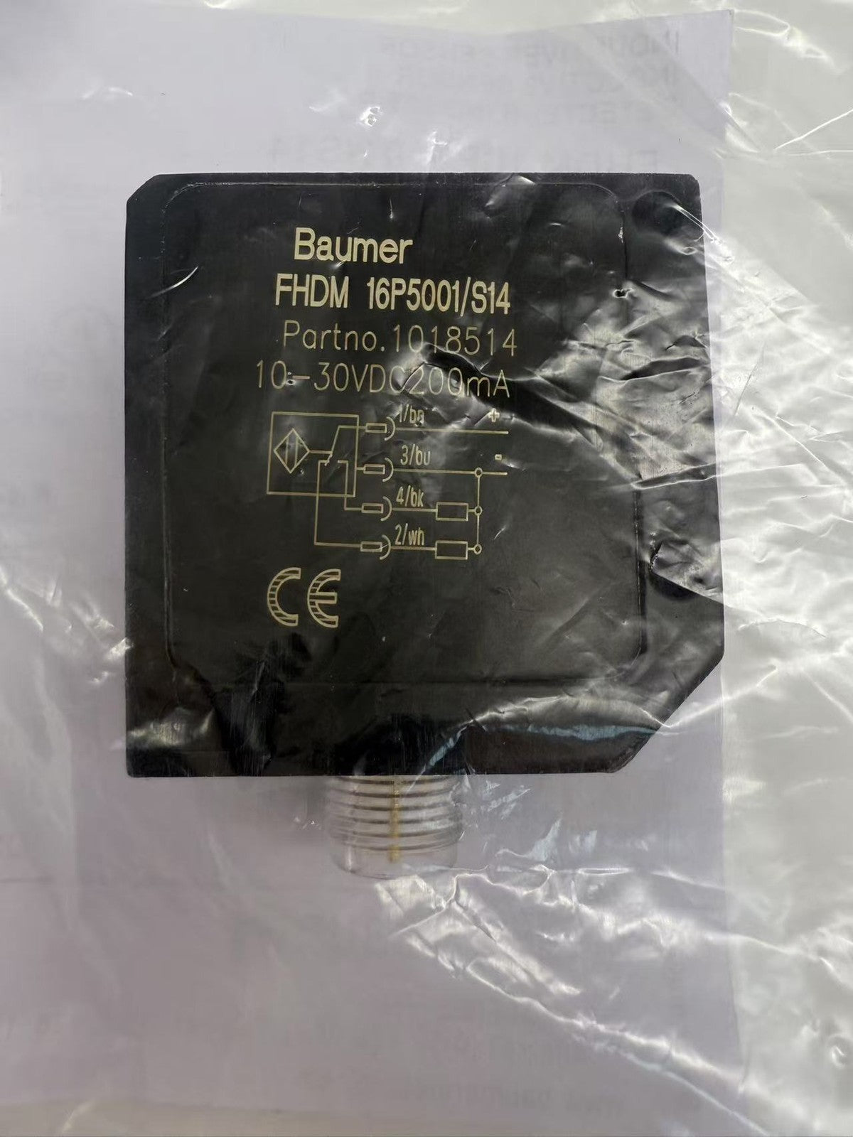 Baumer FHDM 16P5001/S14 Photoelectric Diffuse Sensor 10-30VDC  Fast delivery