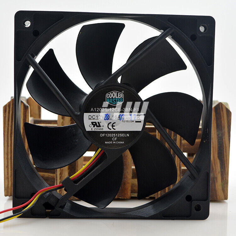 CoolerMaster A12025-12CB-3BN-F1 120*120*25MM 12CM 12V 0.16A  3-wire Cooling Fan